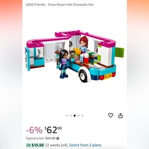 Lego Friends Snow Resort Hot Chocolate Van Set - Complete Retired